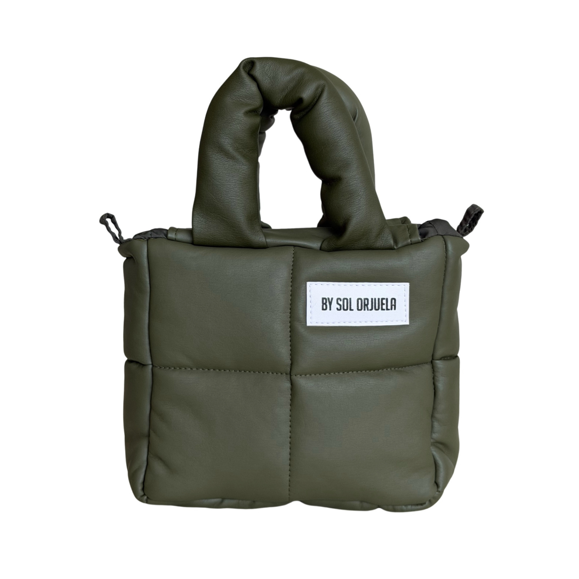 Mini Bag cuerina verde oliva