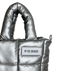 Mini Bag Cuerina Plateado
