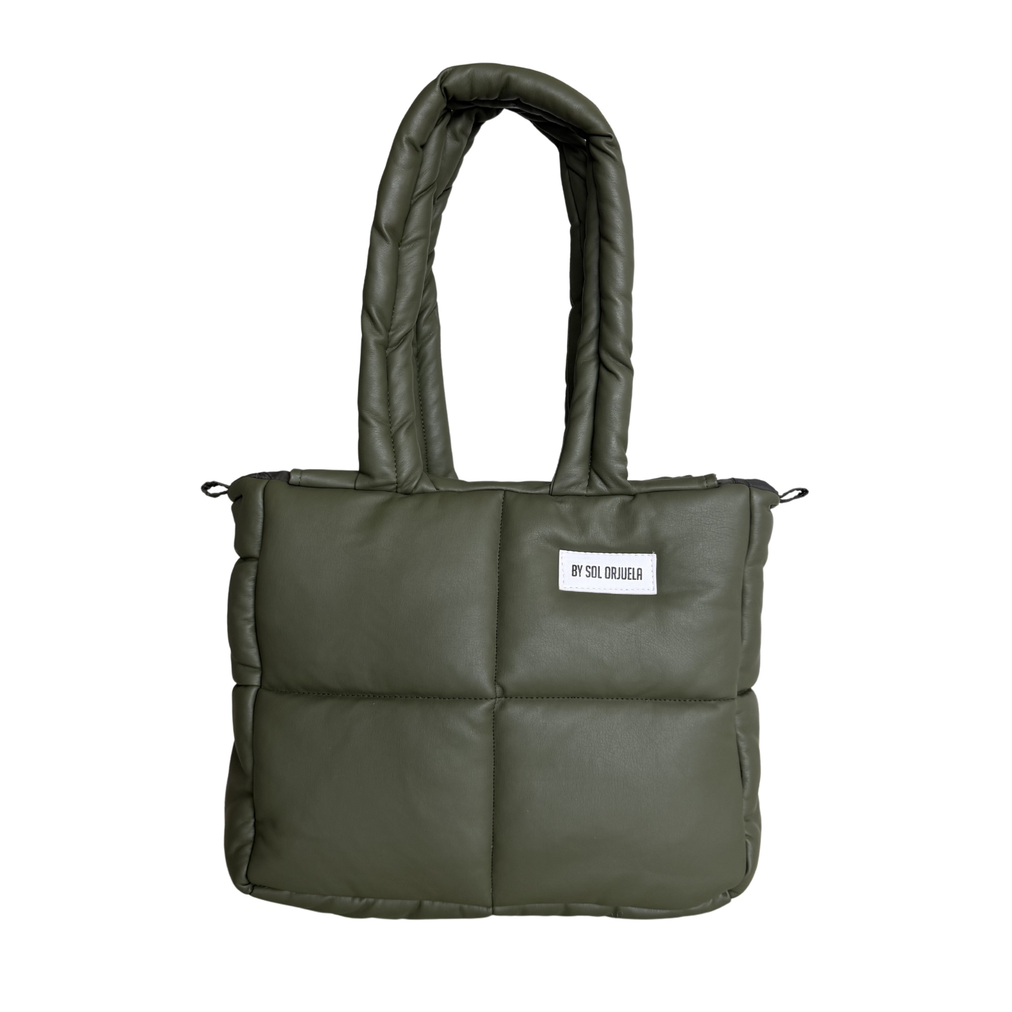 Midi bag cuerina verde oliva