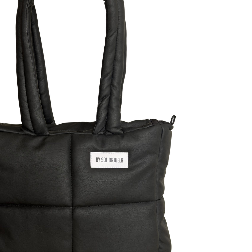 Midi bag cuerina negro