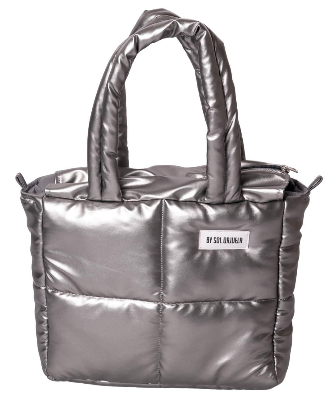 Midi Bag Cuerina Plateado