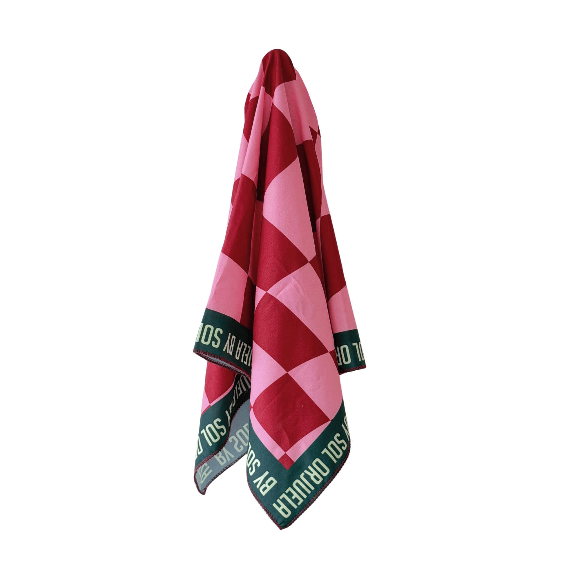 Bandana Cuadros Rosa- Vino