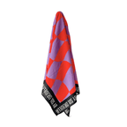 Bandana Cuadros Lila- Mandarina