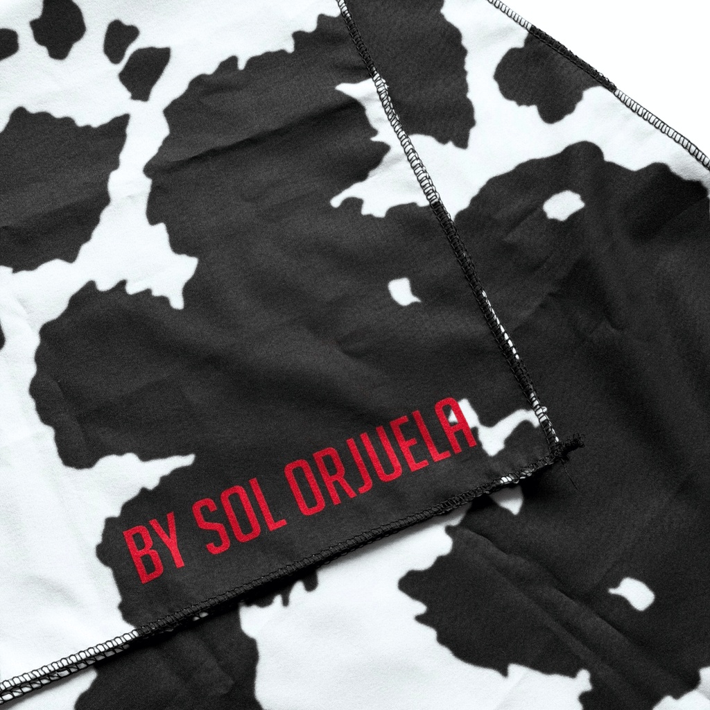Bandana Cow Print B&W