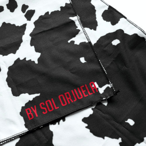 Bandana Cow Print B&W
