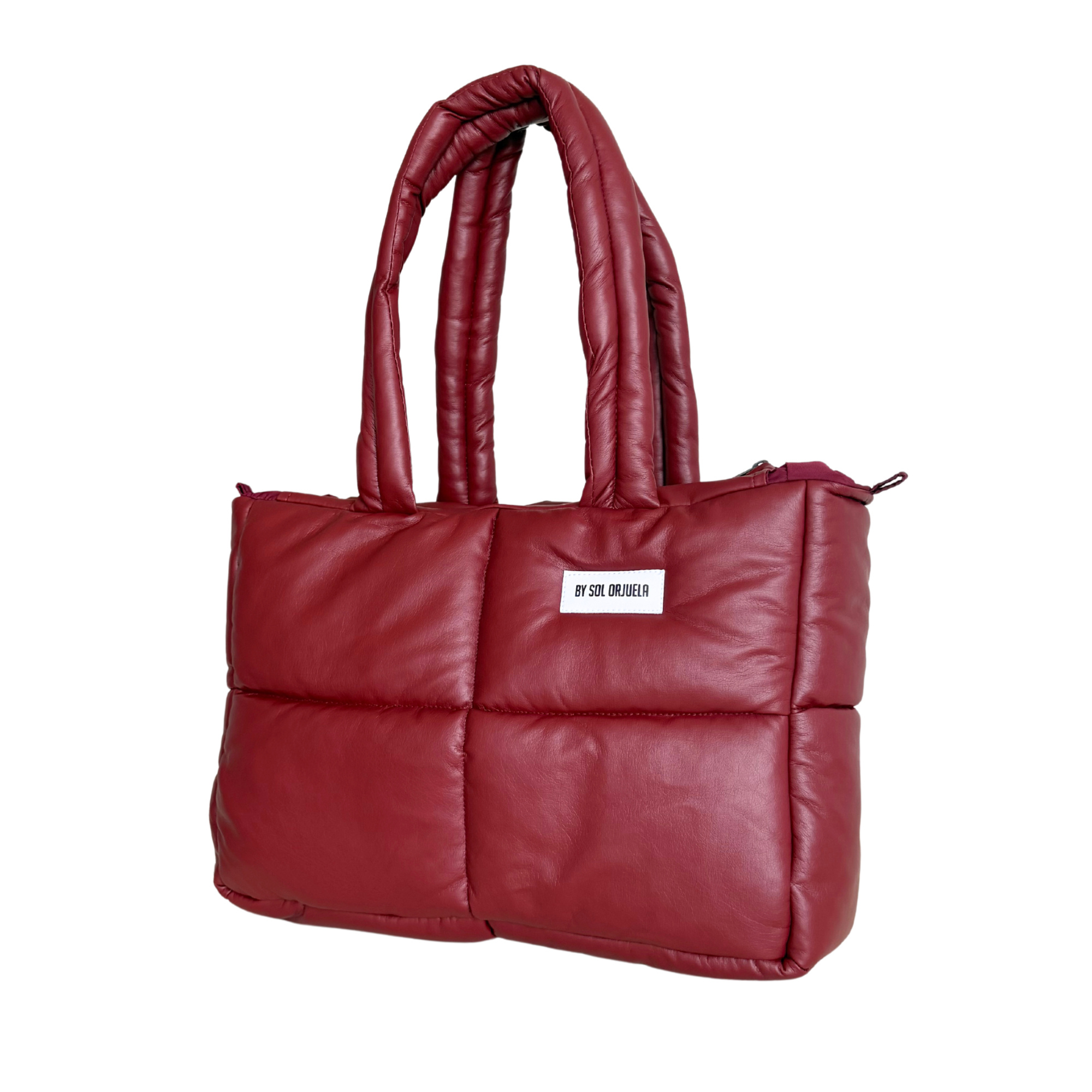 Maxi Bag Cuerina Roja