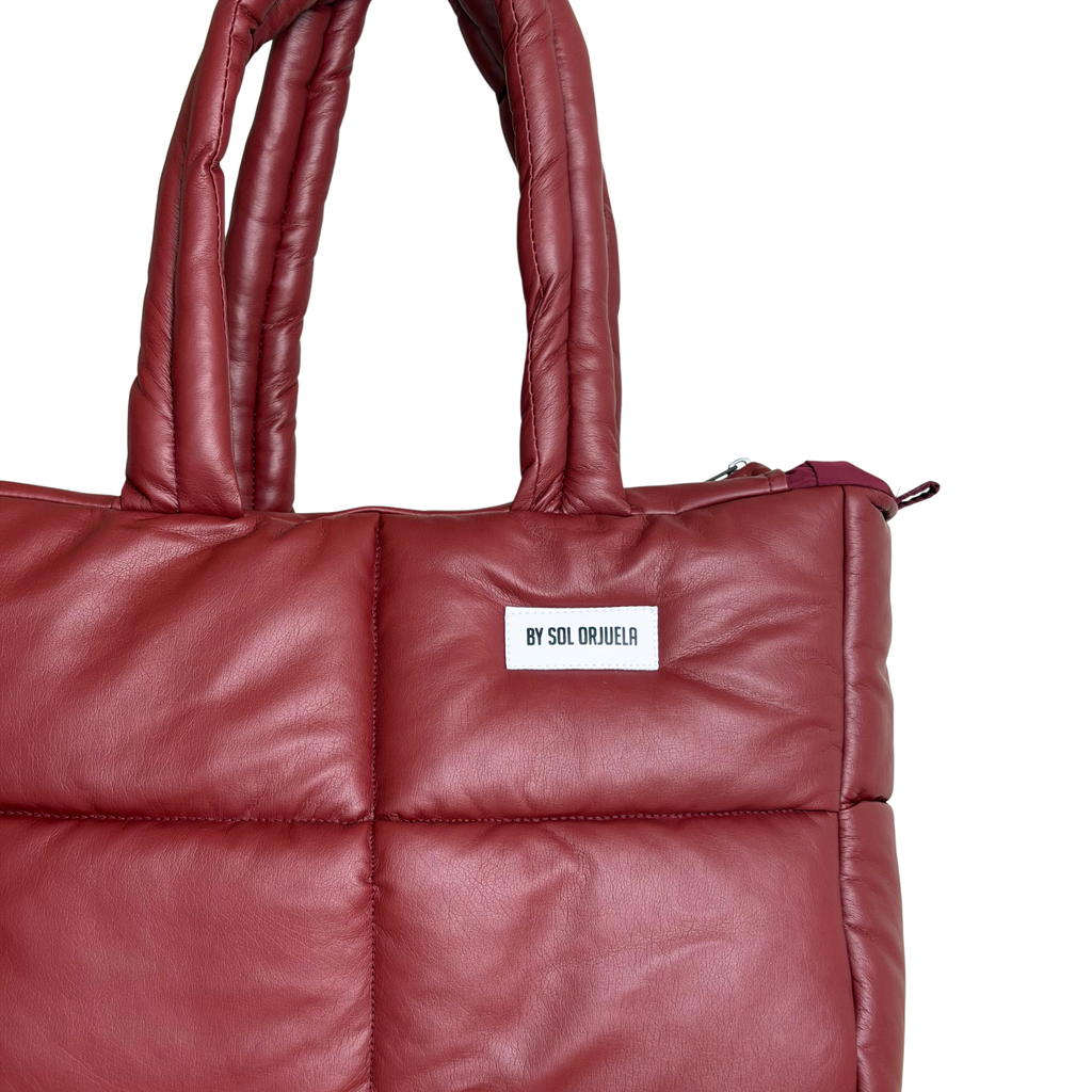 Maxi Bag Cuerina Roja
