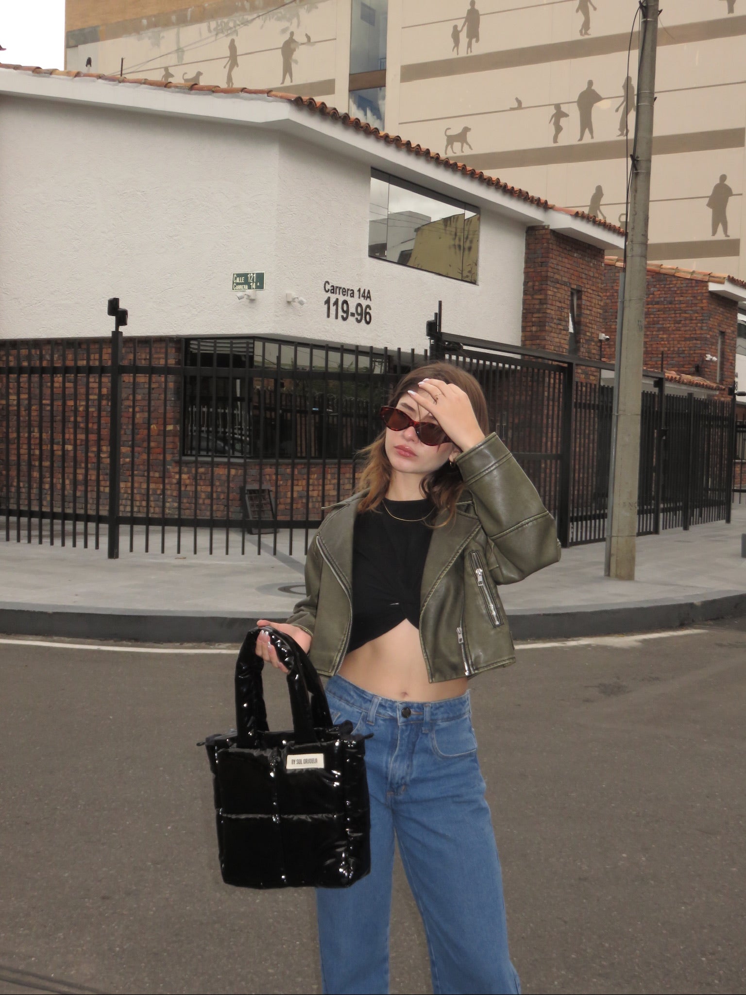 Midi Bag Charol Negro