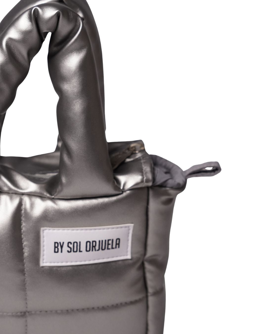 Mini Bag Cuerina Plateado