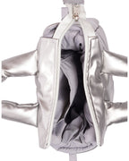 Mini Bag Cuerina Plateado