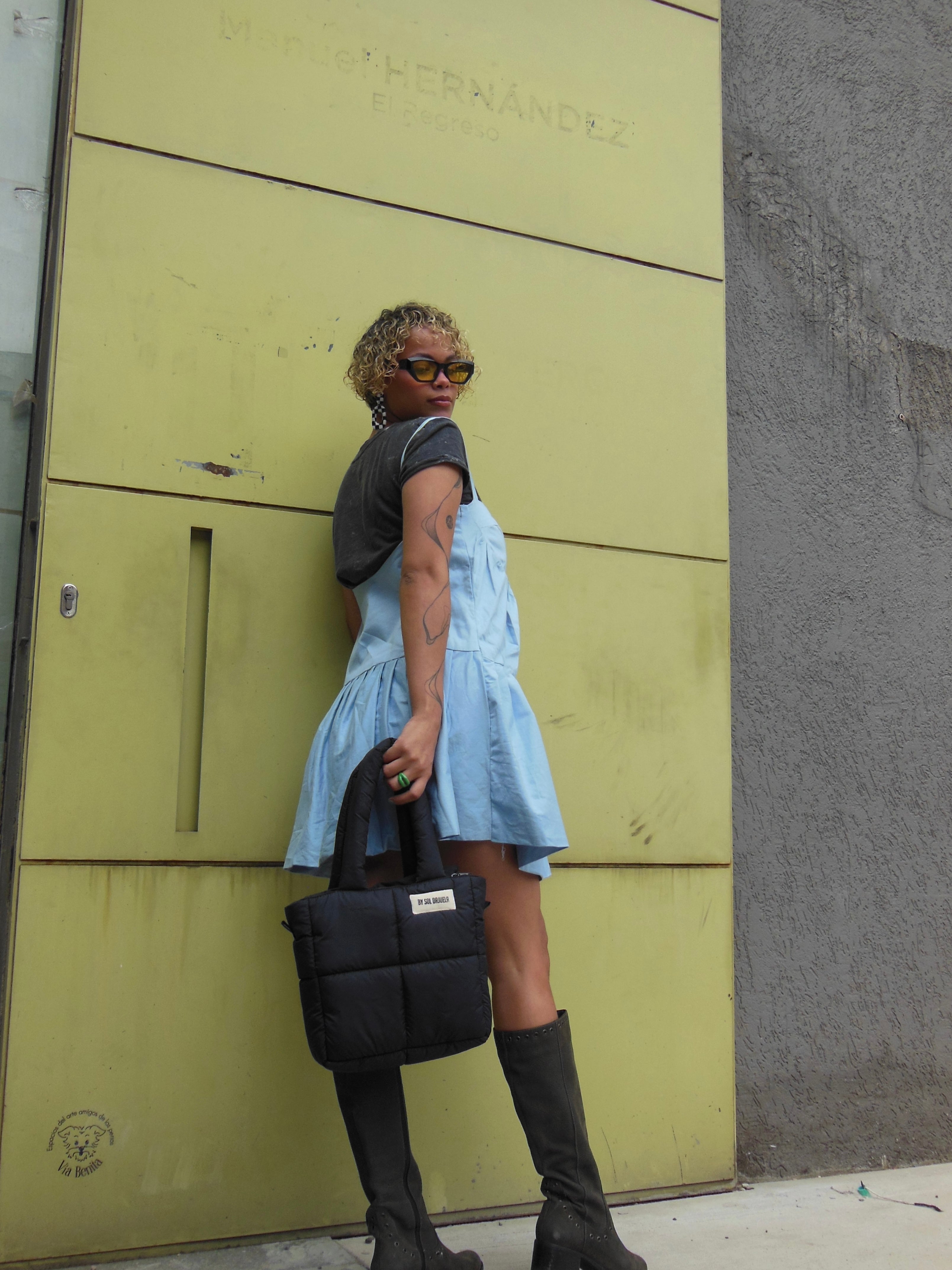 Midi Bag Nylon Negro