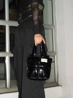 Mini Bag Charol Negro