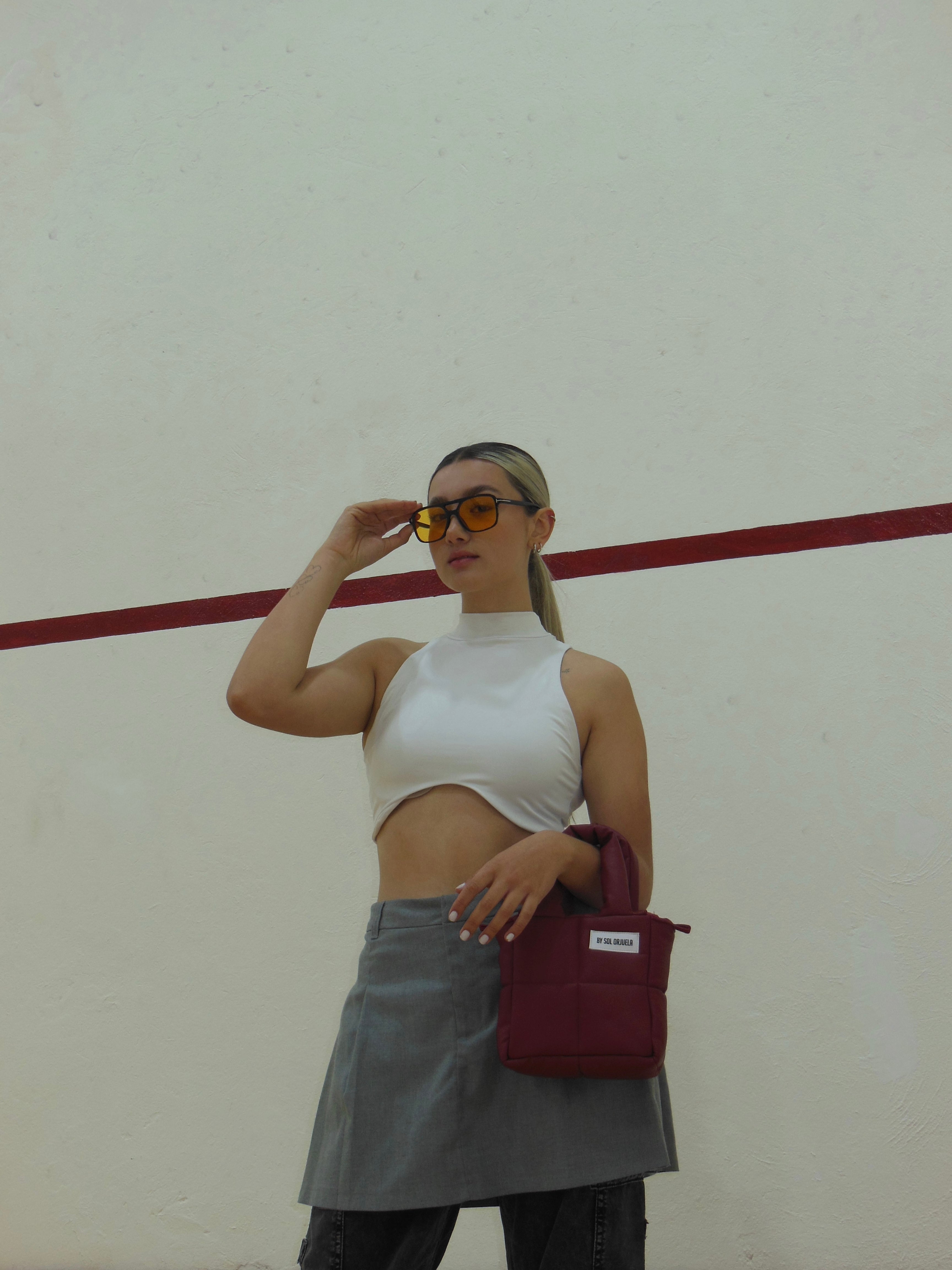 Mini Bag Cuerina Rojo