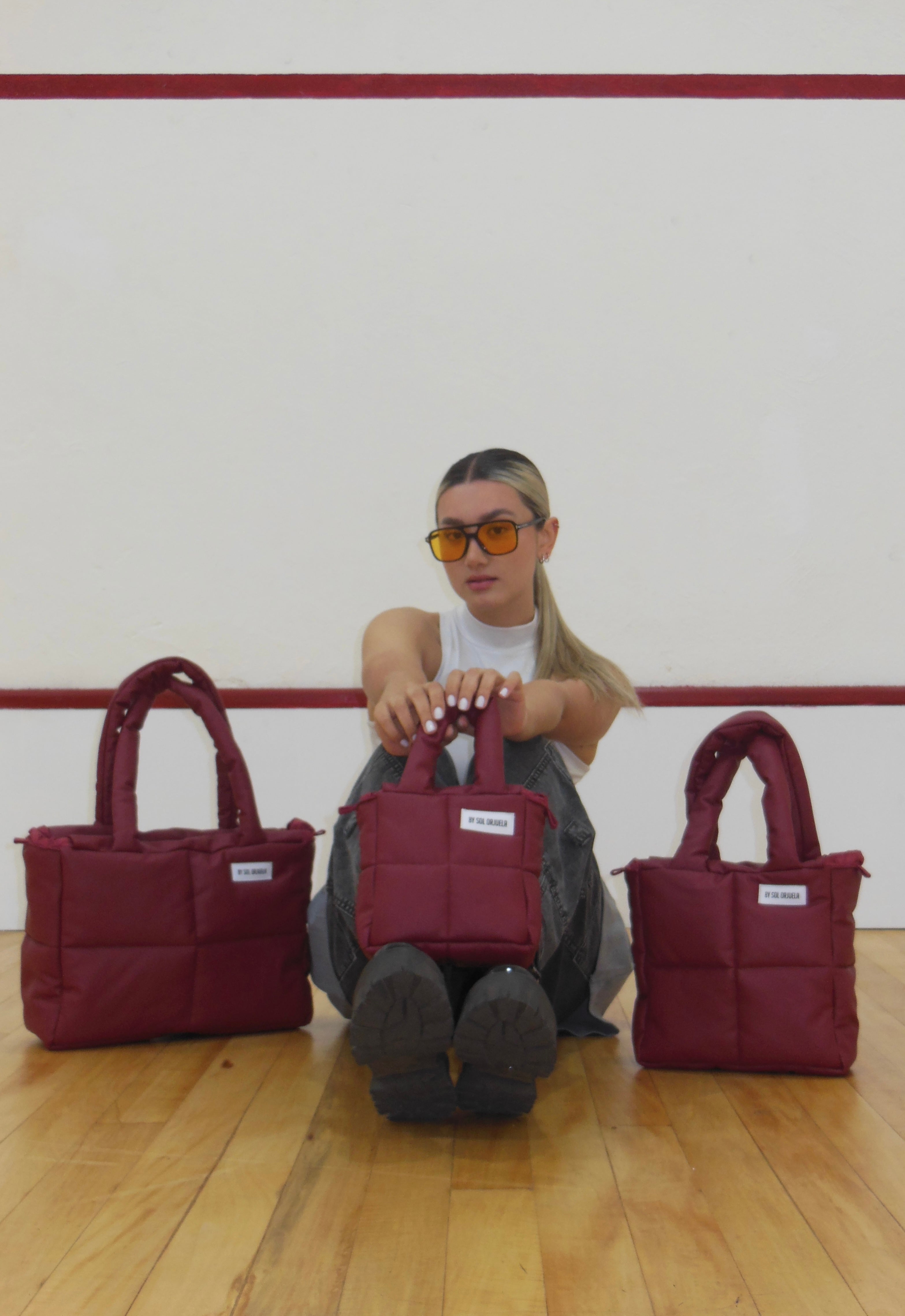 Mini Bag Cuerina Rojo