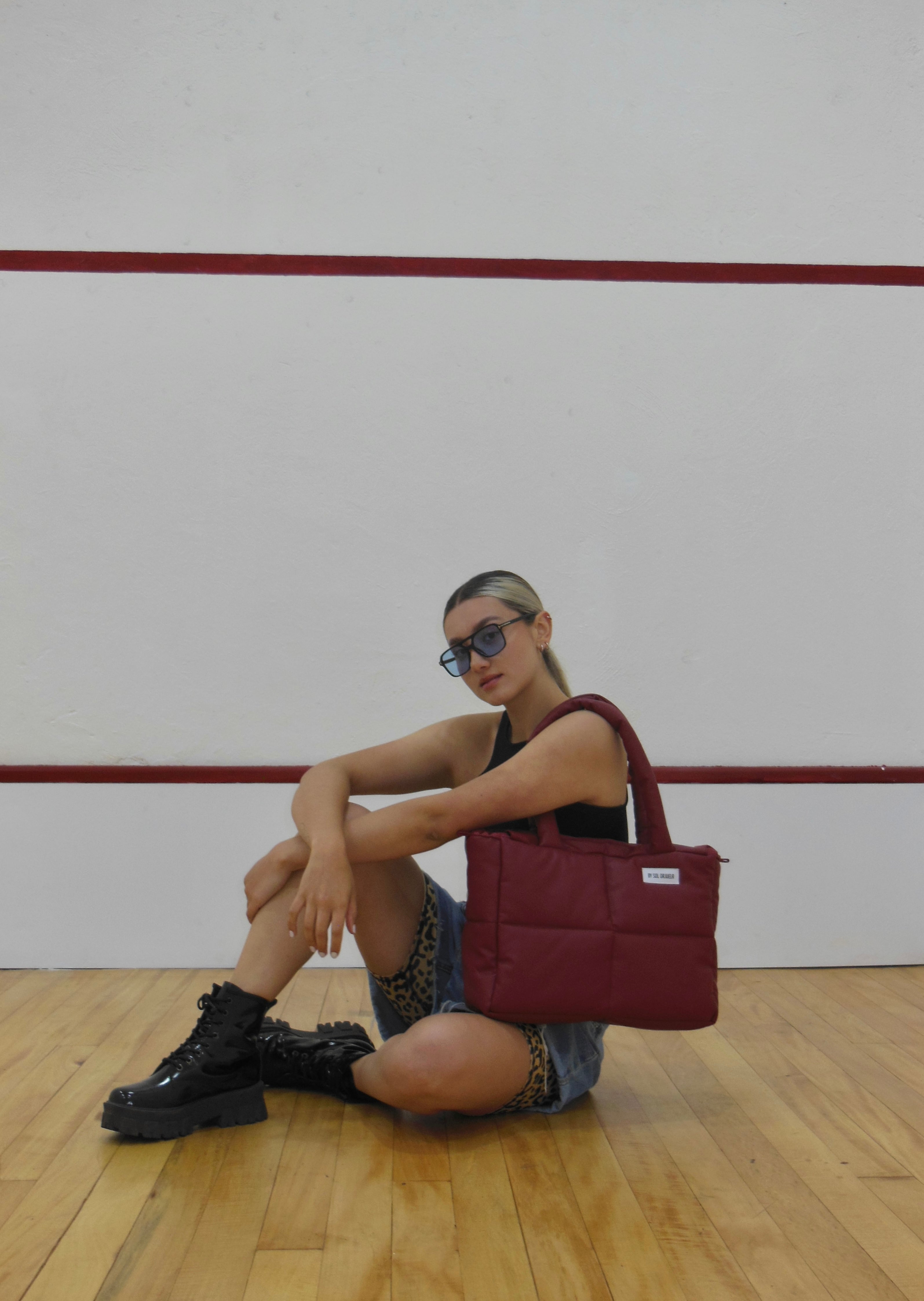 Maxi Bag Cuerina Roja