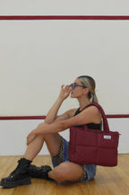 Maxi Bag Cuerina Roja