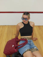 Maxi Bag Cuerina Roja