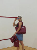 Maxi Bag Cuerina Roja