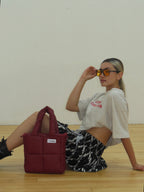 Midi Bag Cuerina Roja