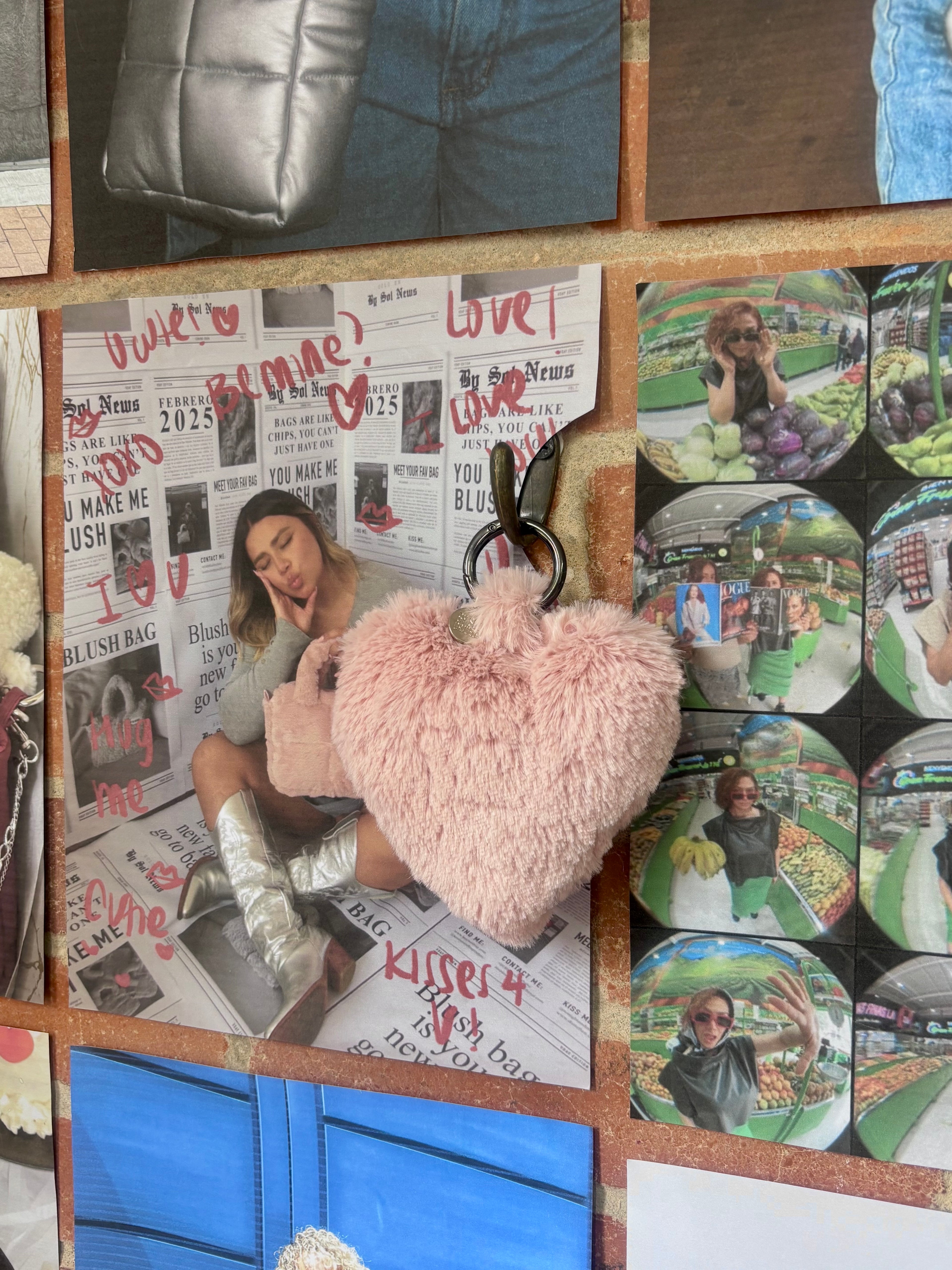 Corazón Peluche Rosa