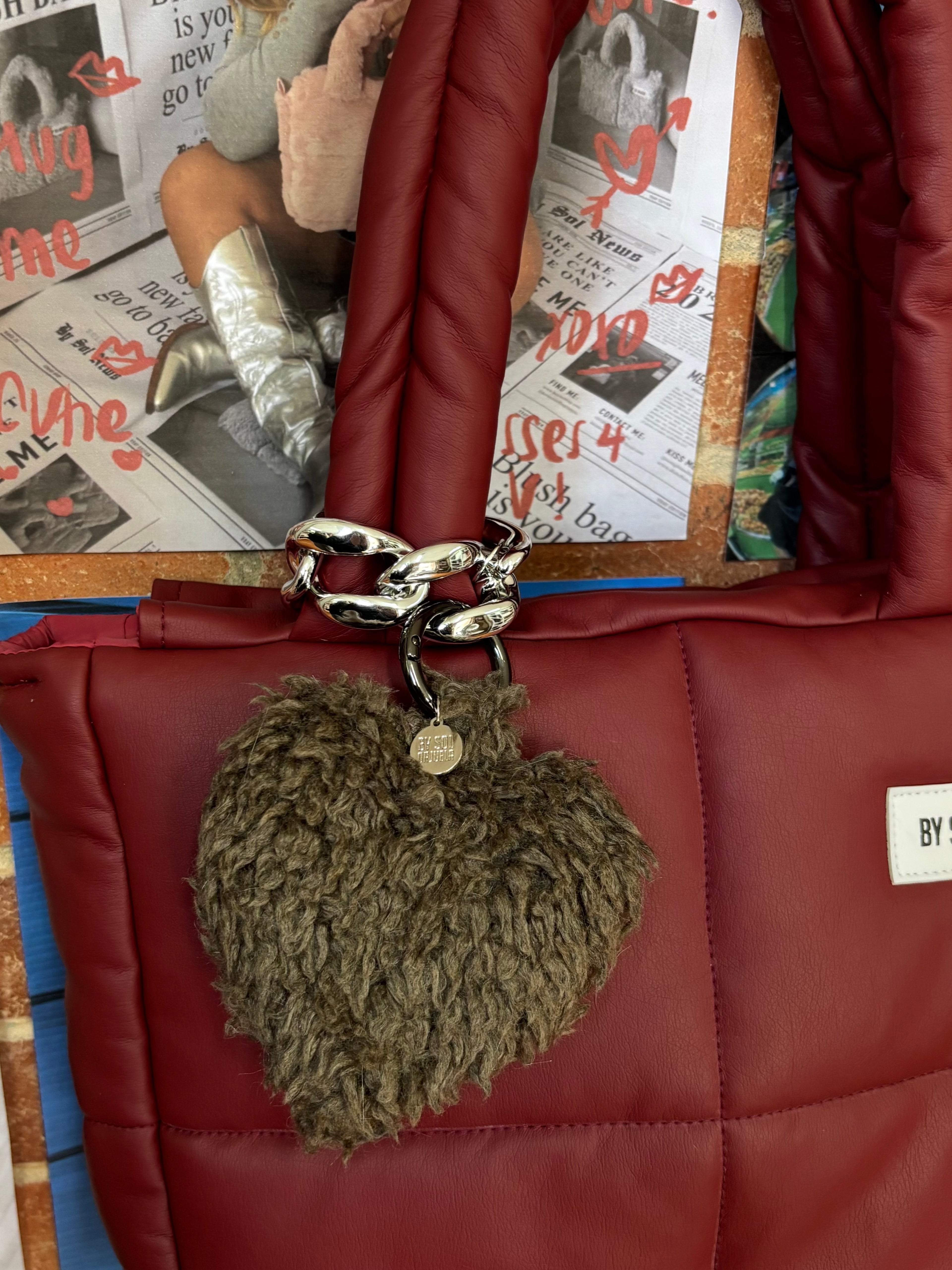 Corazón Peluche Mocha