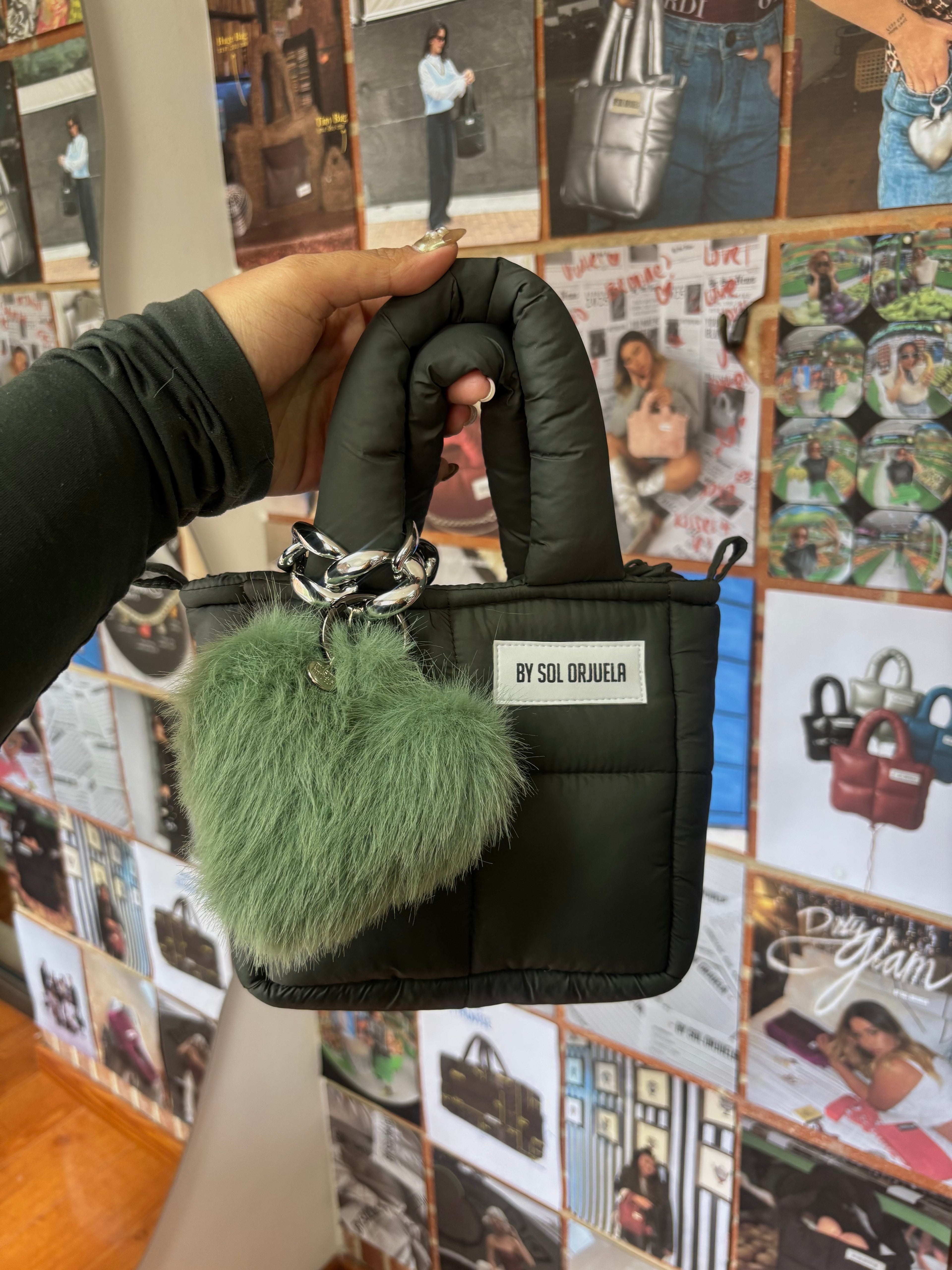 Corazón Peluche Verde