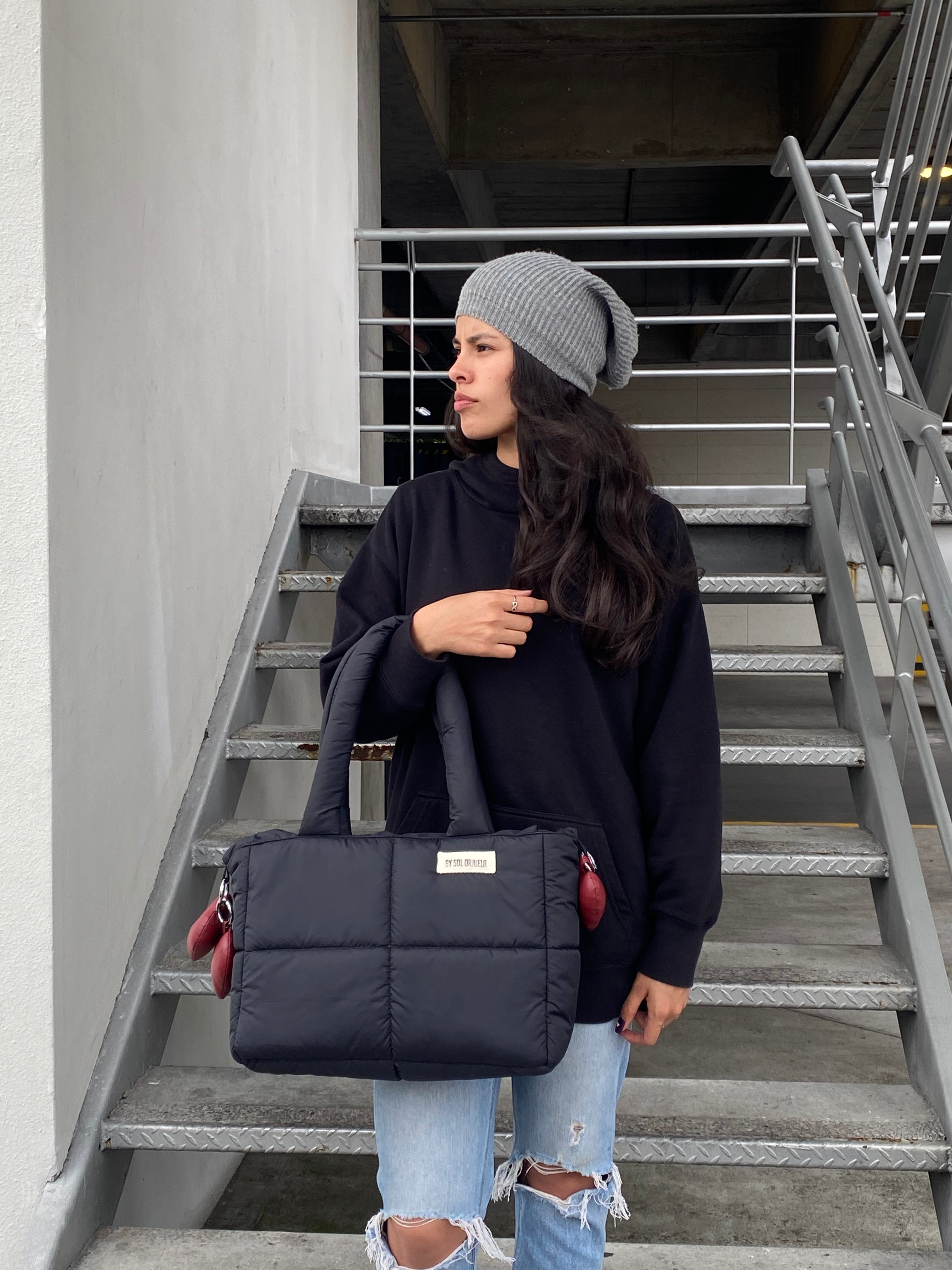 Maxi Bag Nylon Negro