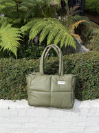 Maxi Bag cuerina verde oliva