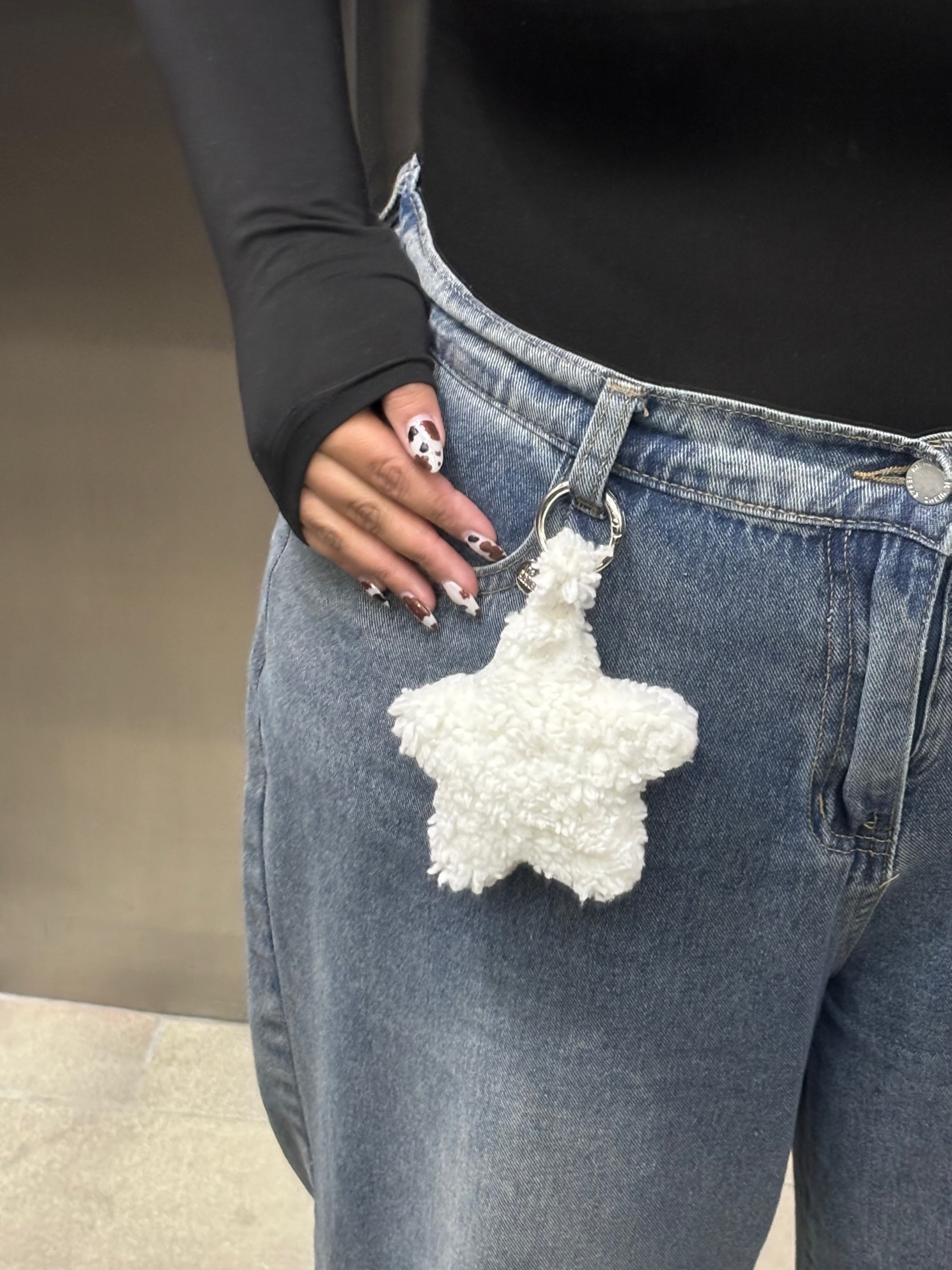 Estrella peluche blanco