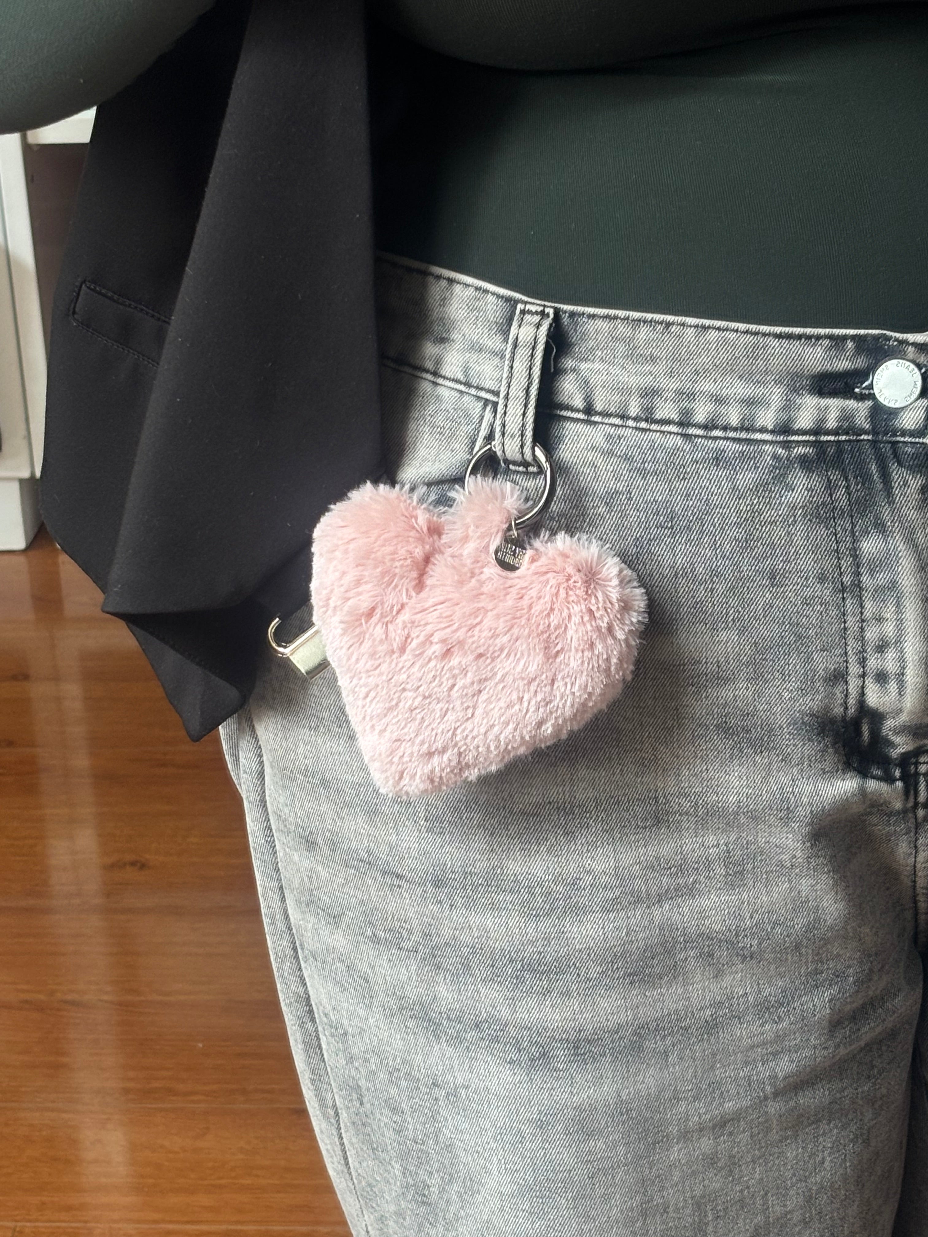 Corazón Peluche Rosa