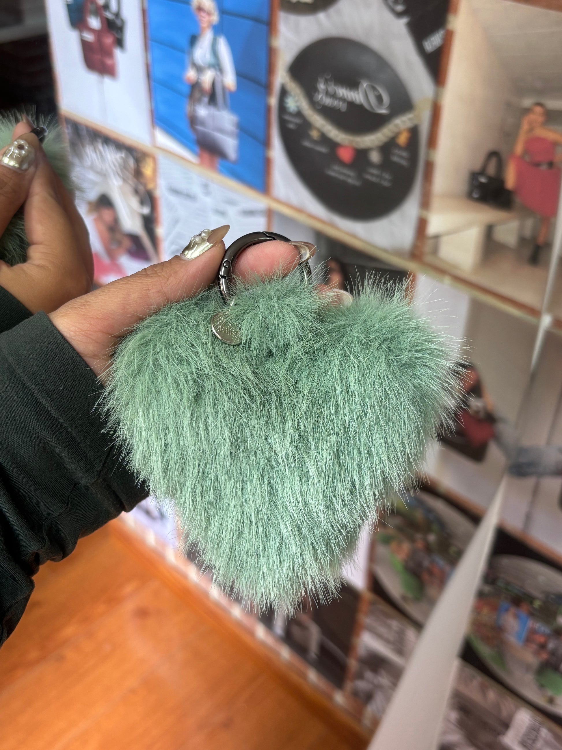 Corazón Peluche Verde