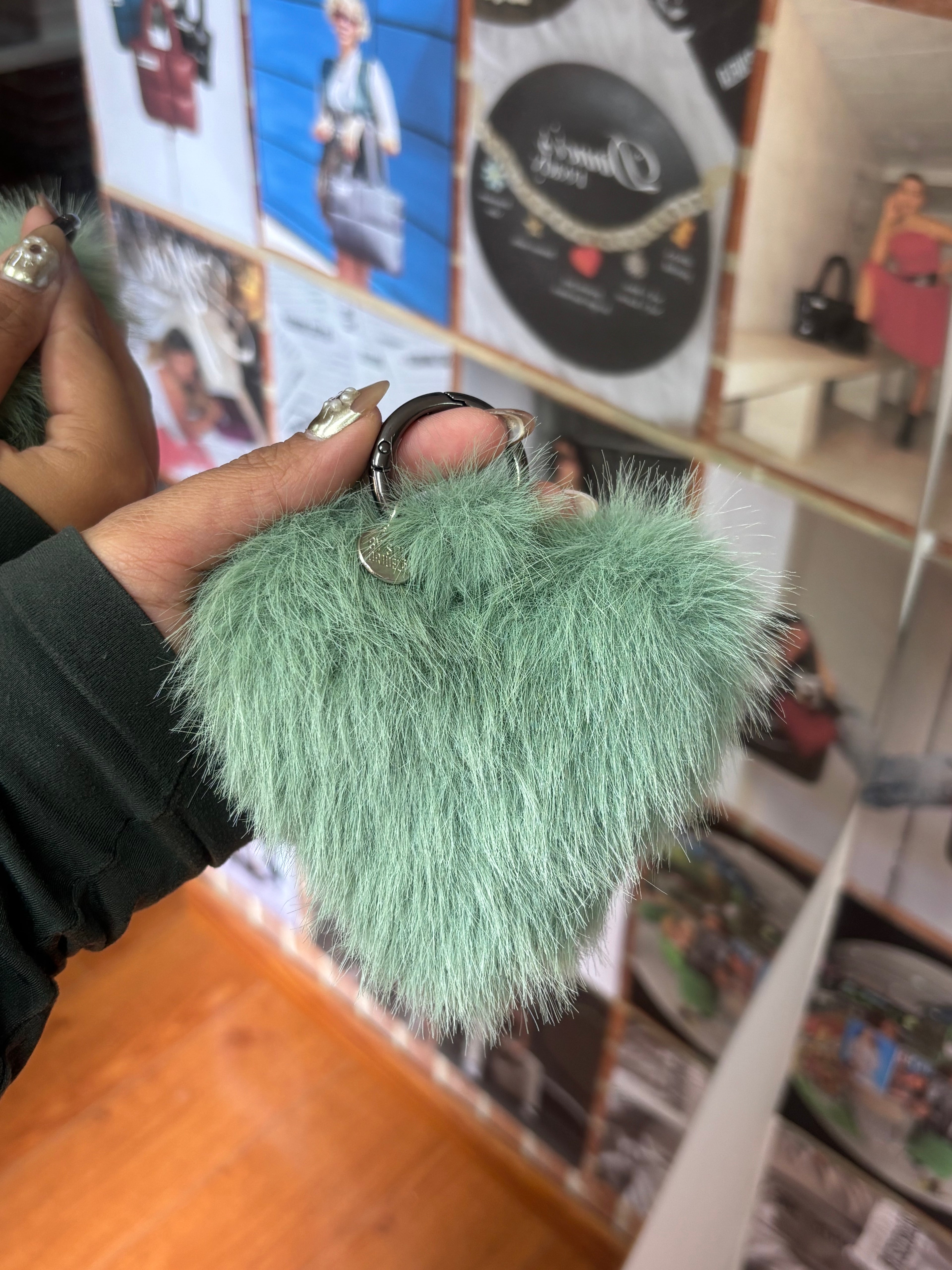 Corazón Peluche Verde