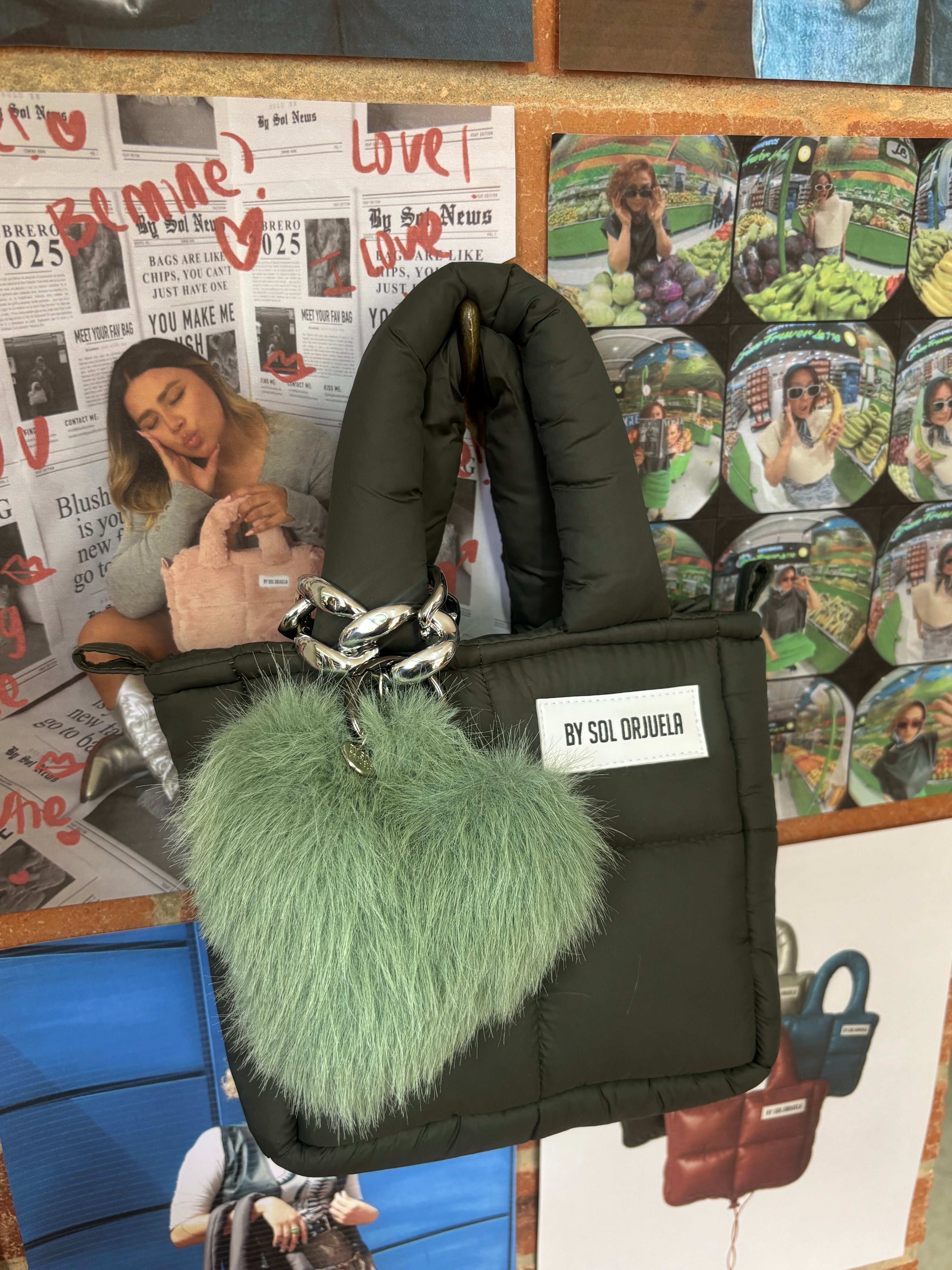 Corazón Peluche Verde