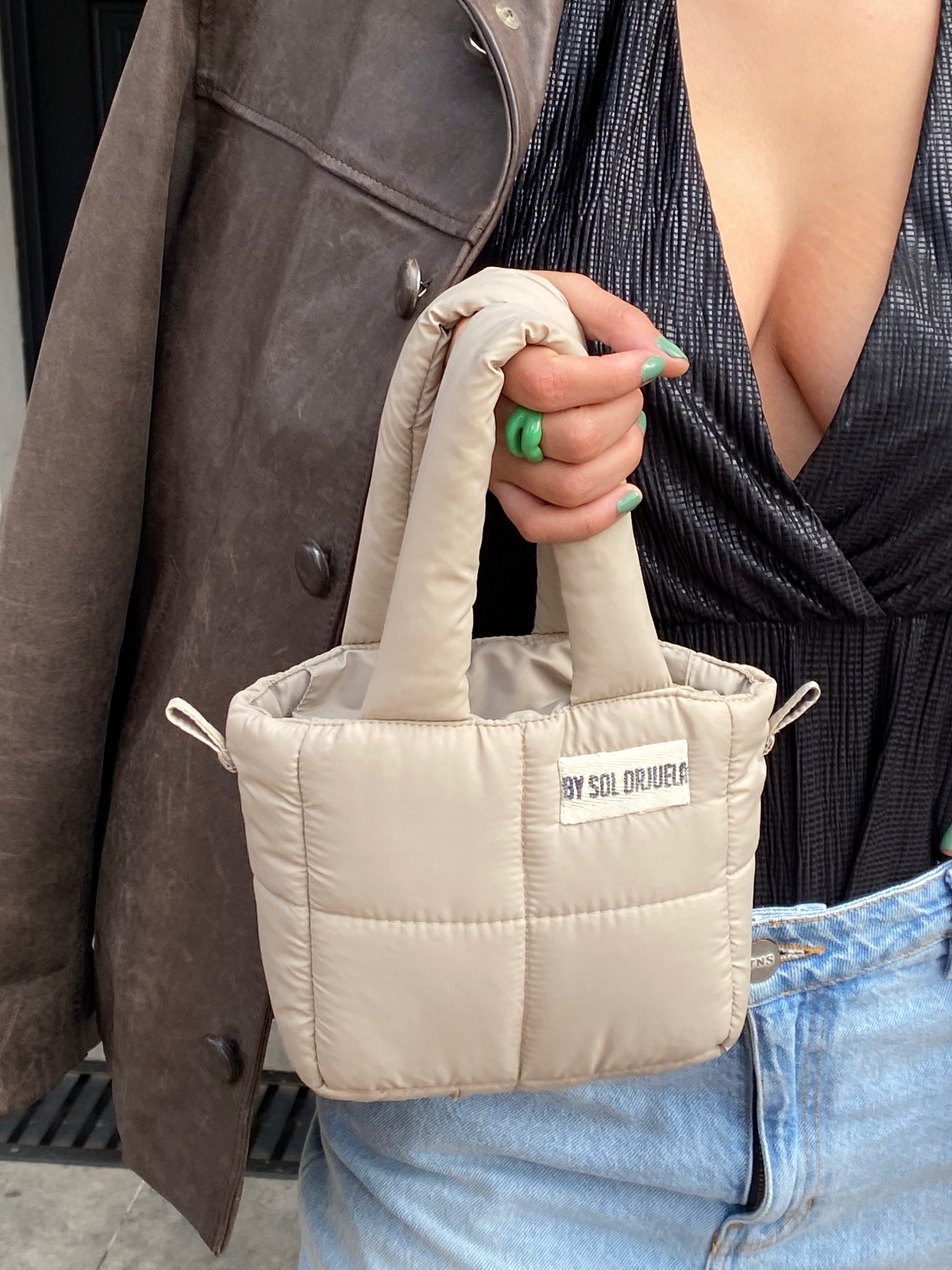 Mini Bag Nylon Beige