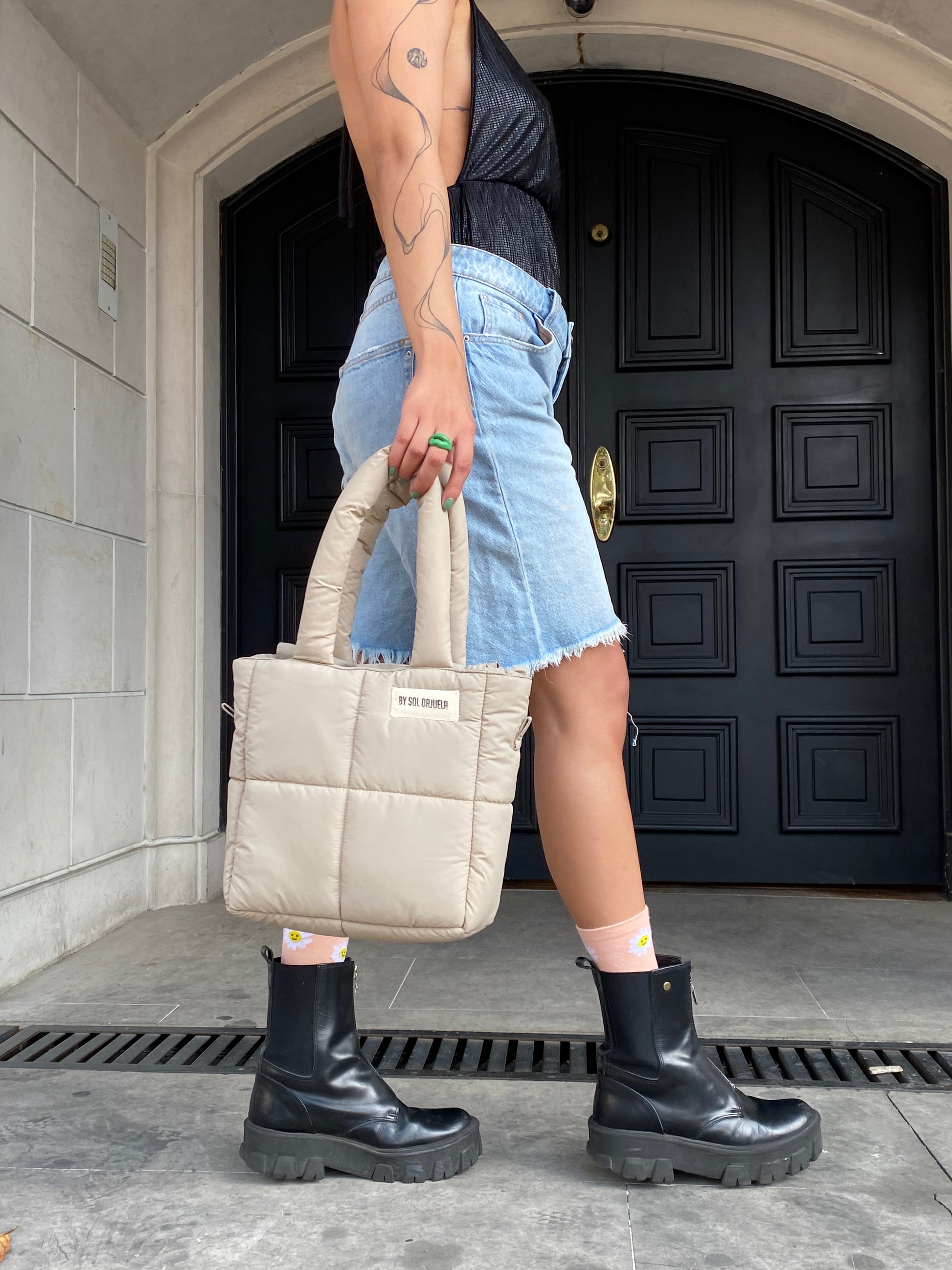 Midi Bag Nylon Beige