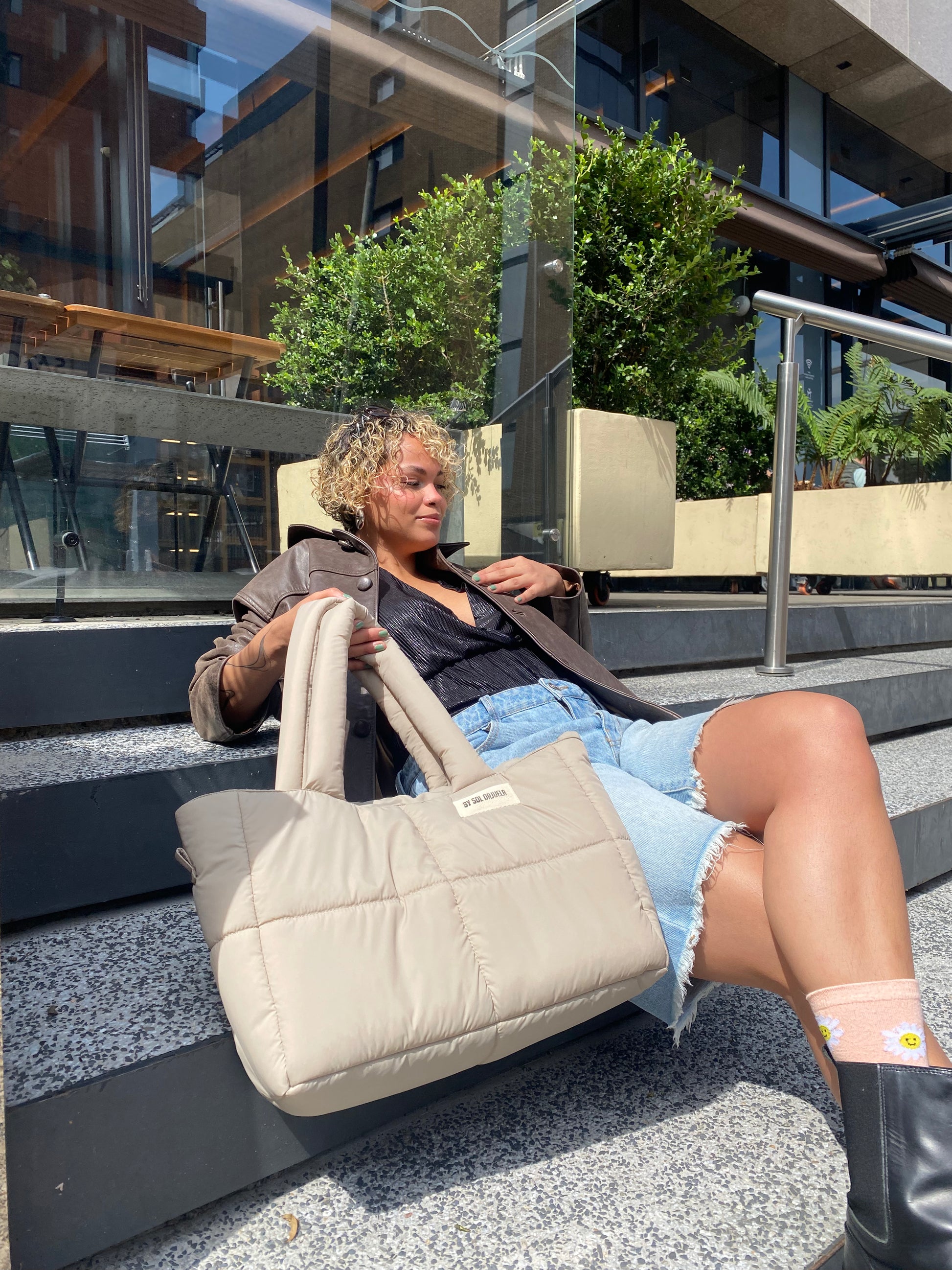 Maxi Bag Nylon Beige