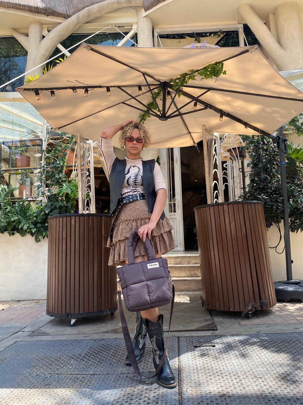 Midi Bag Nylon Cafe