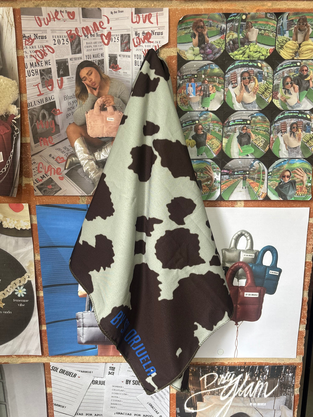 Bandana Cow Print Mocca