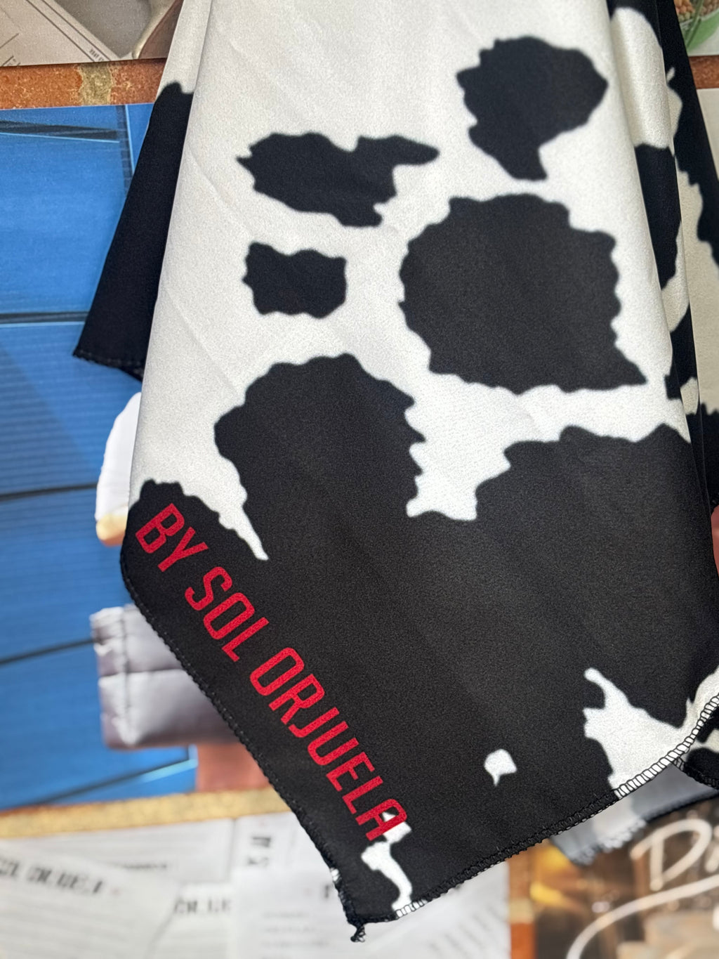Bandana Cow Print B&W