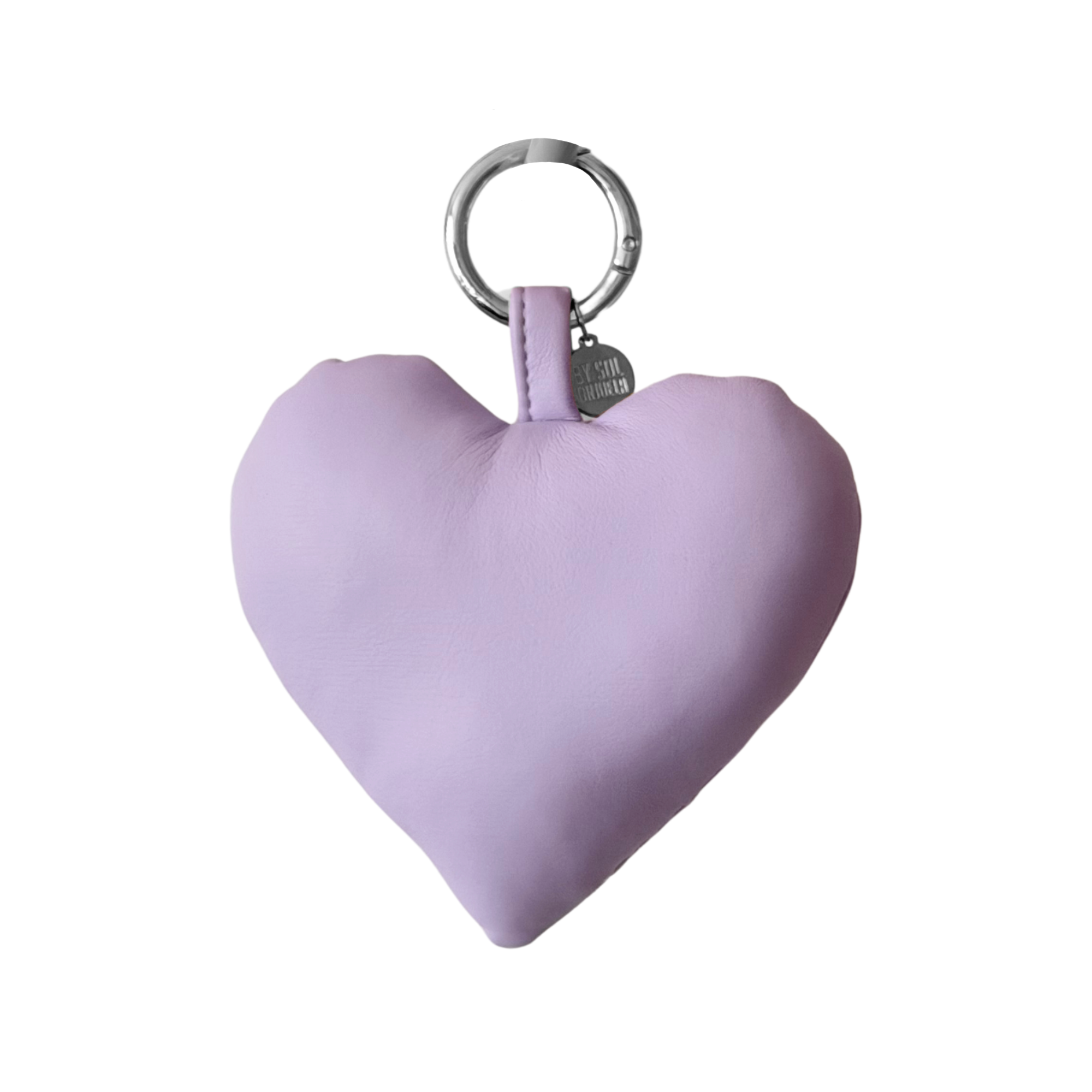CORAZON LILA CUERINA