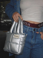 Mini Bag Cuerina Plateado