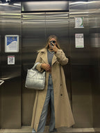 Midi Bag Cuerina Plateado