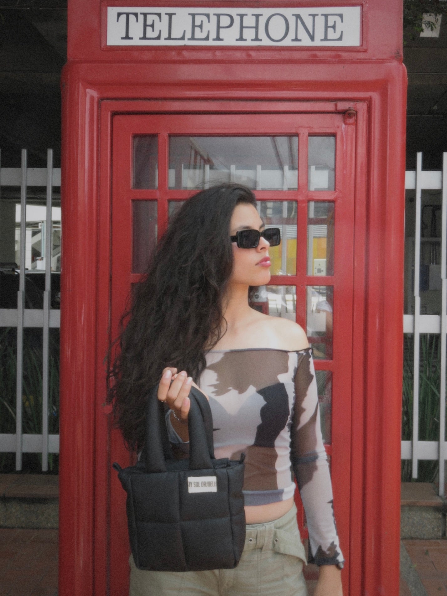 Mini bag cuerina negro