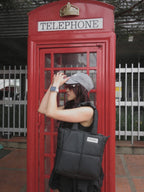 Midi bag cuerina negro